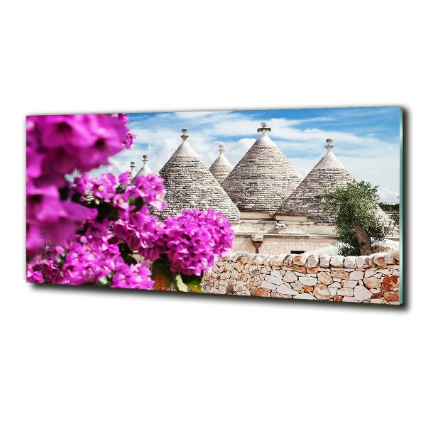 Glasbild Trulli-Häuser