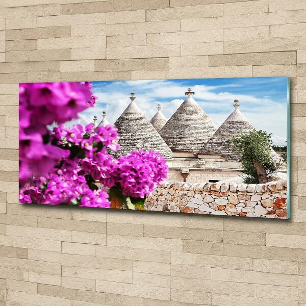 Glasbild Trulli-Häuser