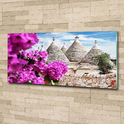 Glasbild Trulli-Häuser