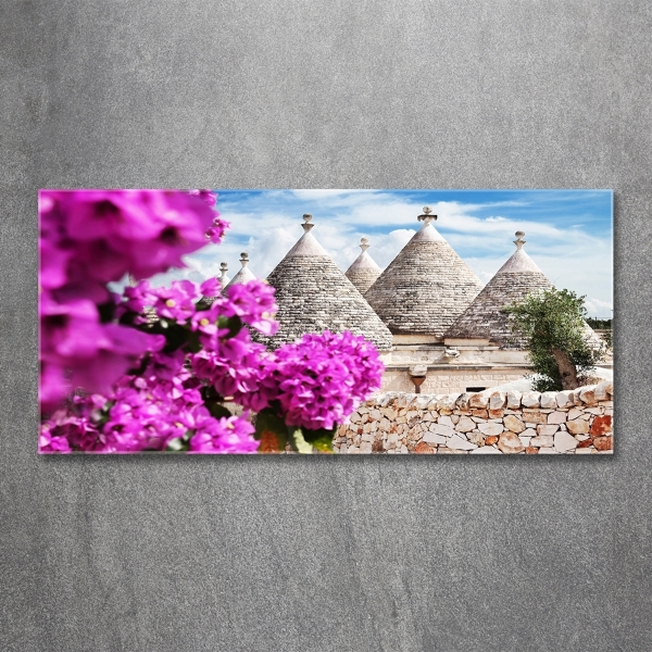 Glasbild Trulli-Häuser