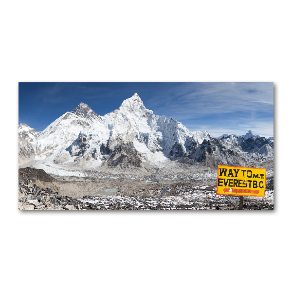 Foto glasbild Mount Everest