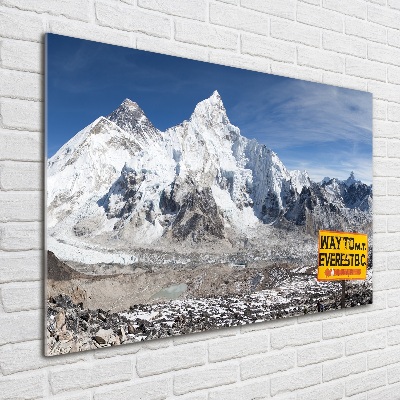 Foto glasbild Mount Everest