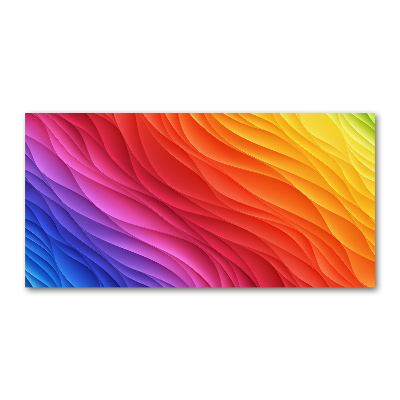 Glasbild Bunte Wellen