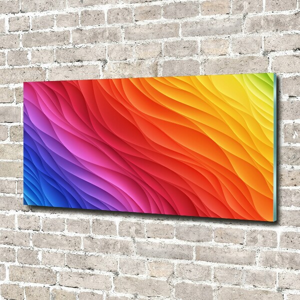 Glasbild Bunte Wellen