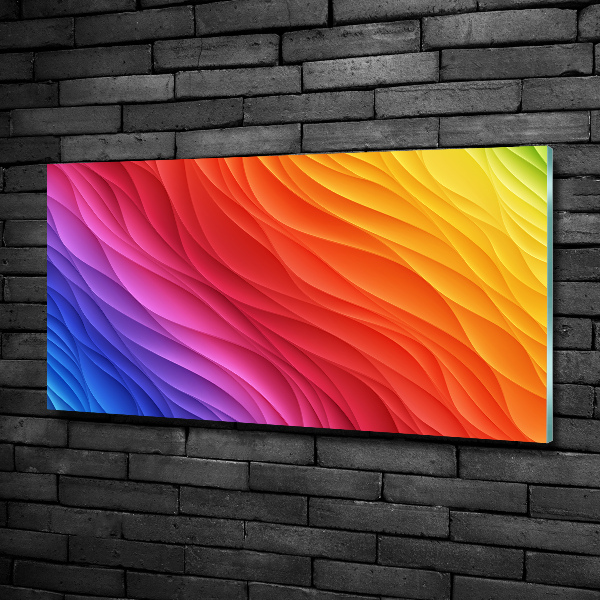 Glasbild Bunte Wellen
