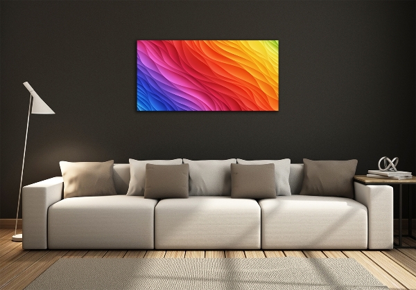 Glasbild Bunte Wellen