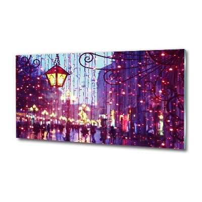 Foto glasbild Lichter in der Stadt