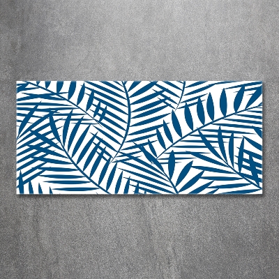 Glasbild Palmenblätter