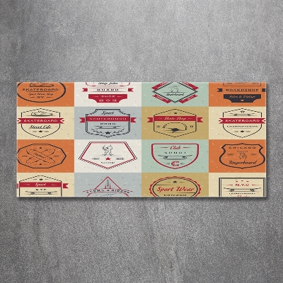 Foto glasbild Skateboard-Schilder