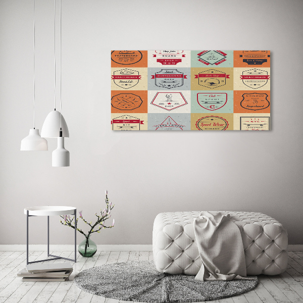 Foto glasbild Skateboard-Schilder