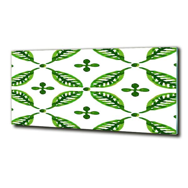 Foto glasbild Grüne Blätter