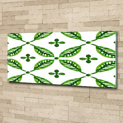 Foto glasbild Grüne Blätter