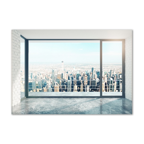 Foto glasbild Blick auf die Stadt