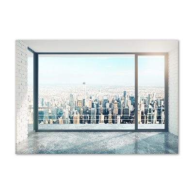 Foto glasbild Blick auf die Stadt