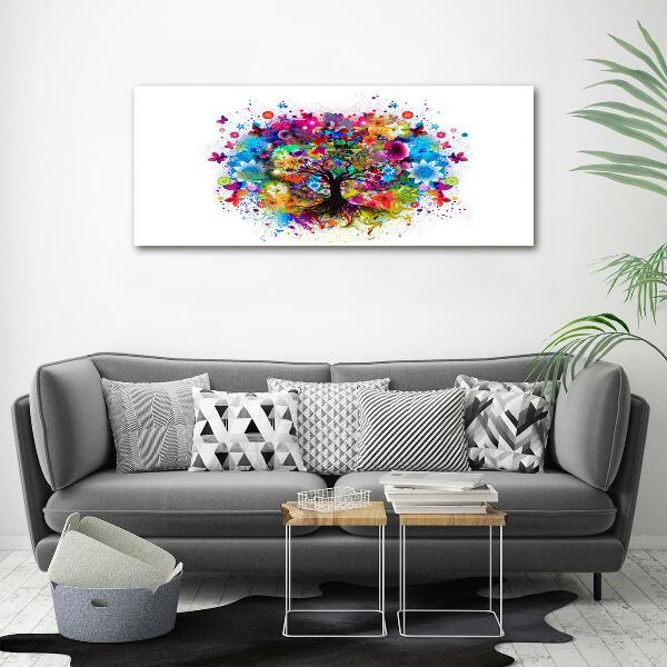 Glasbild Bunter Baum