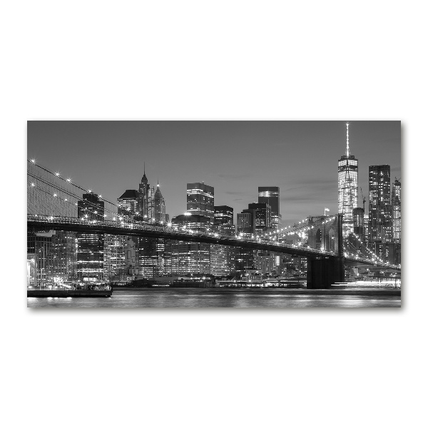 Bild auf glas Manhattan bei Nacht
