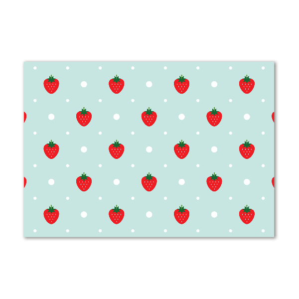 Bild auf glas Erdbeersymbole