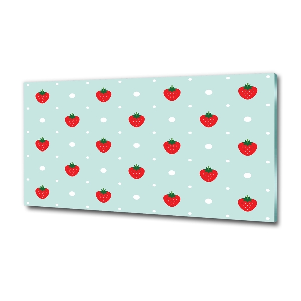 Bild auf glas Erdbeersymbole