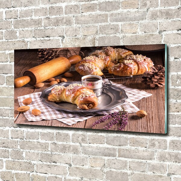 Glasbild Croissants
