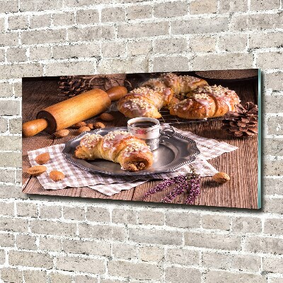 Glasbild Croissants