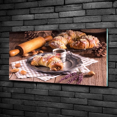 Glasbild Croissants