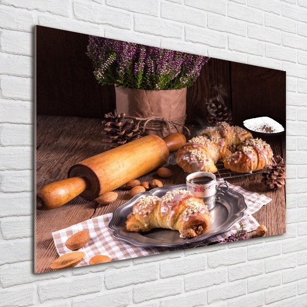 Glasbild Croissants