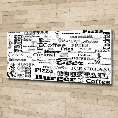 Glasbild Speisekarte