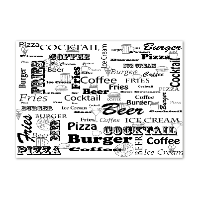 Glasbild Speisekarte