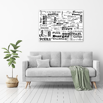 Glasbild Speisekarte