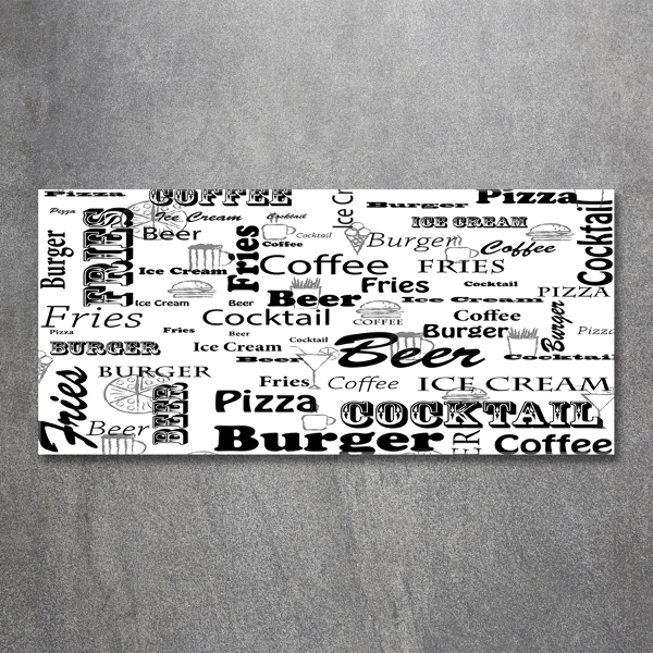 Glasbild Speisekarte