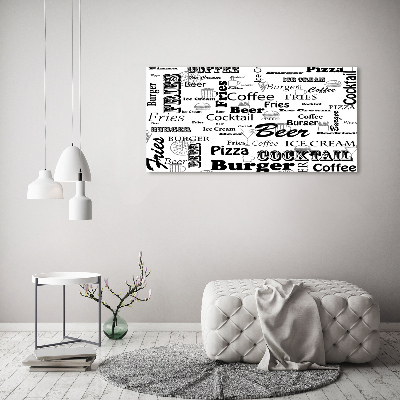 Glasbild Speisekarte