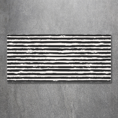 Foto glasbild Schwarz-weiße Streifen