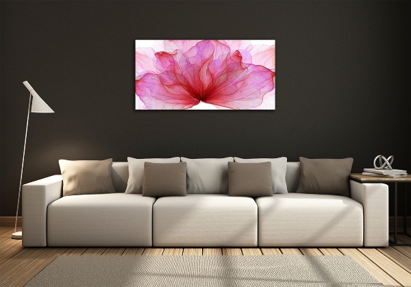 Foto glasbild Rosa Blume