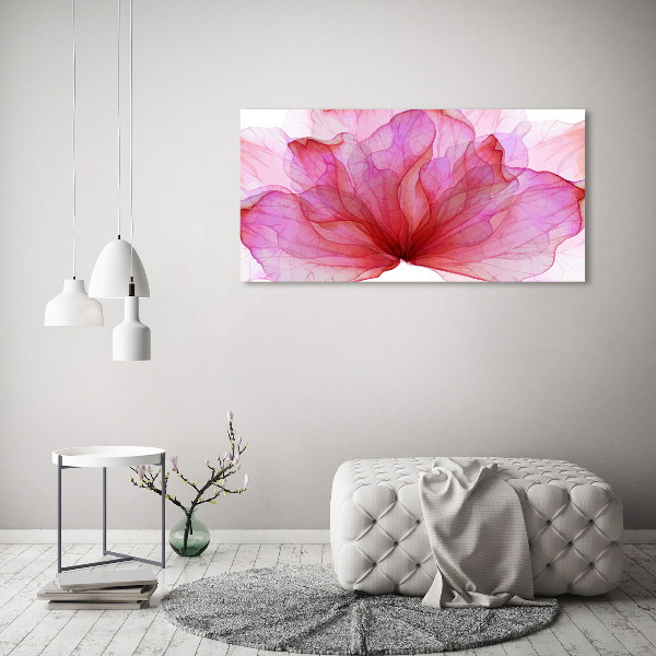 Foto glasbild Rosa Blume
