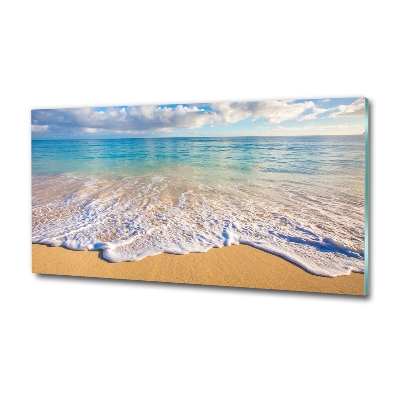 Glasbild Hawaiianischer Strand