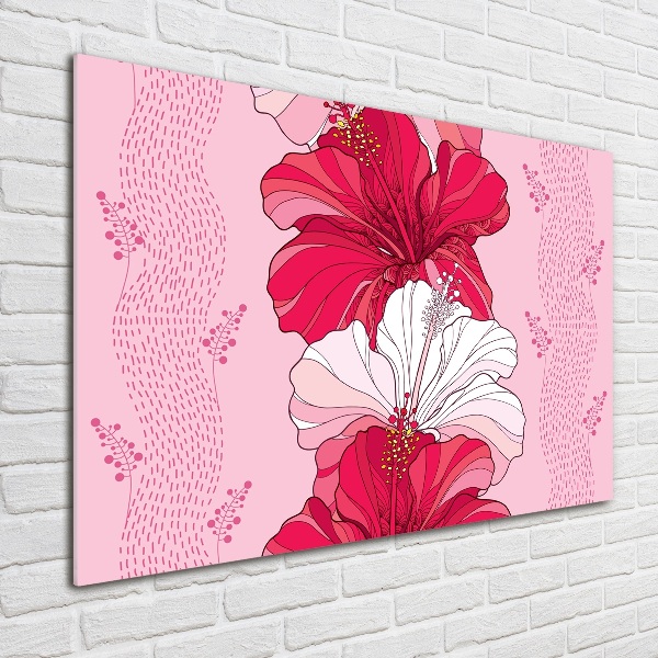 Glasbild Hawaiianische Blumen