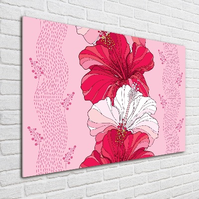 Glasbild Hawaiianische Blumen