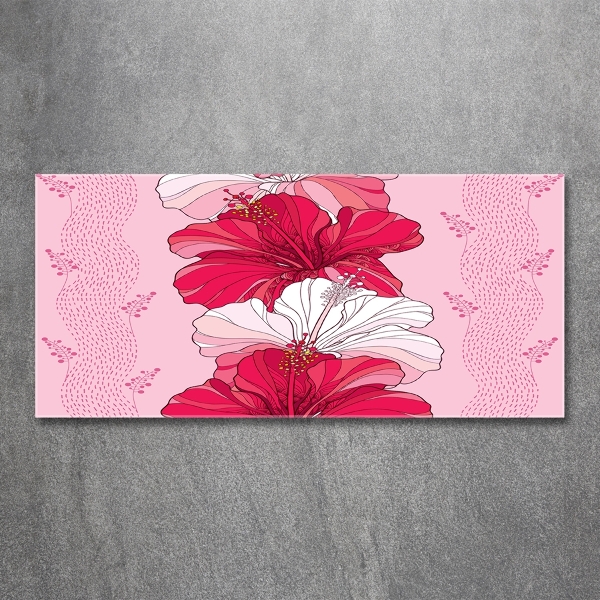 Glasbild Hawaiianische Blumen