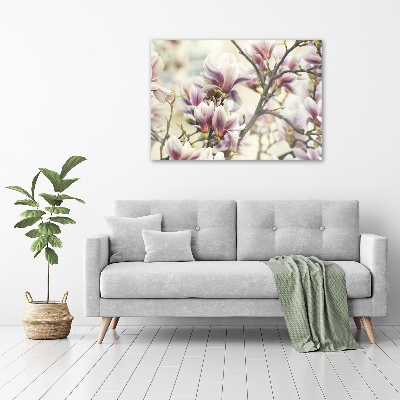 Glasbild Magnolie