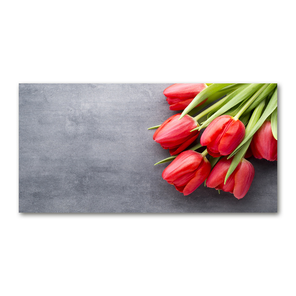 Bild auf glas Rote Tulpen