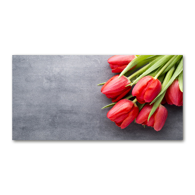 Bild auf glas Rote Tulpen
