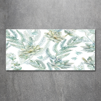 Bild auf glas Blüten und Blätter