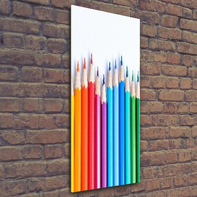 Bild aus glas vertikales Buntstifte