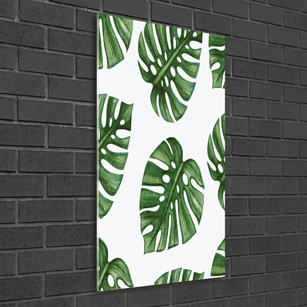 Glasbild vertikales Monstera