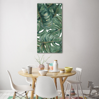 Foto auf glas vertikales Monstera