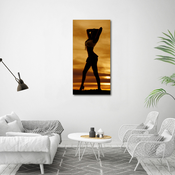 Glasbild vertikales Kurzer Rock