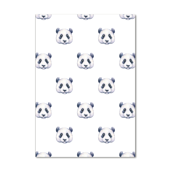 Glasbild vertikales Pandas