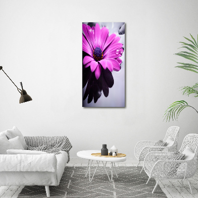 Foto auf glas vertikales Rosa Gerbera