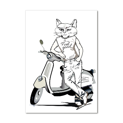 Bild aus glas vertikales Katzenmann