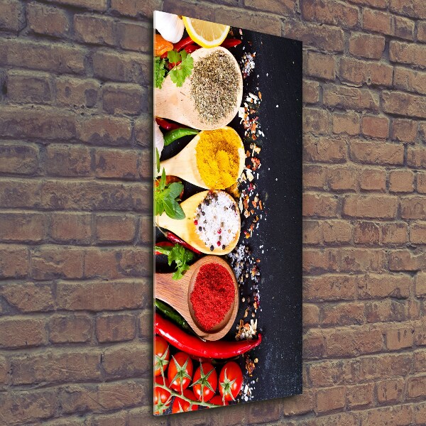 Foto auf glas vertikales Gewürze